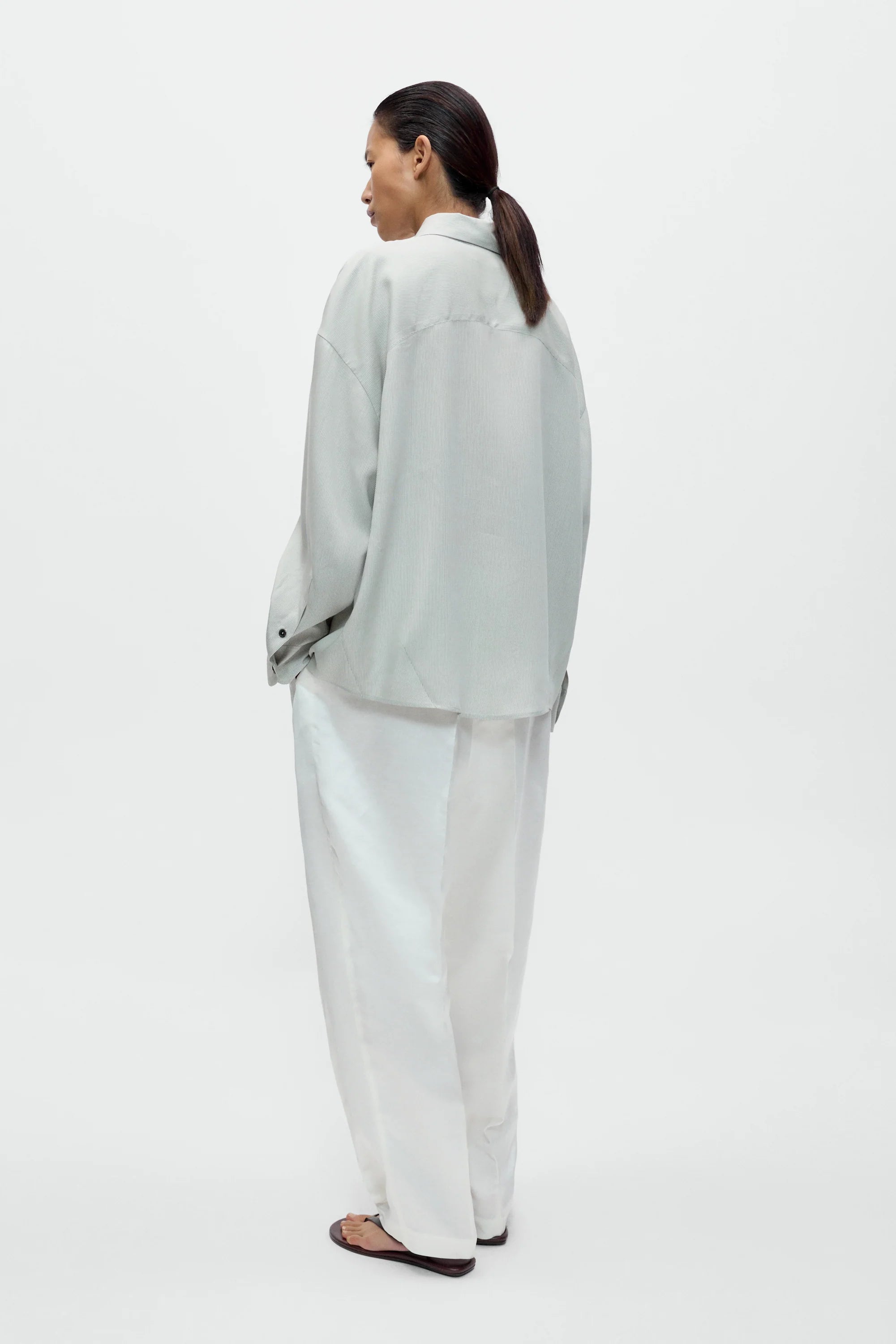 Pinstriped Oversized Shirt
