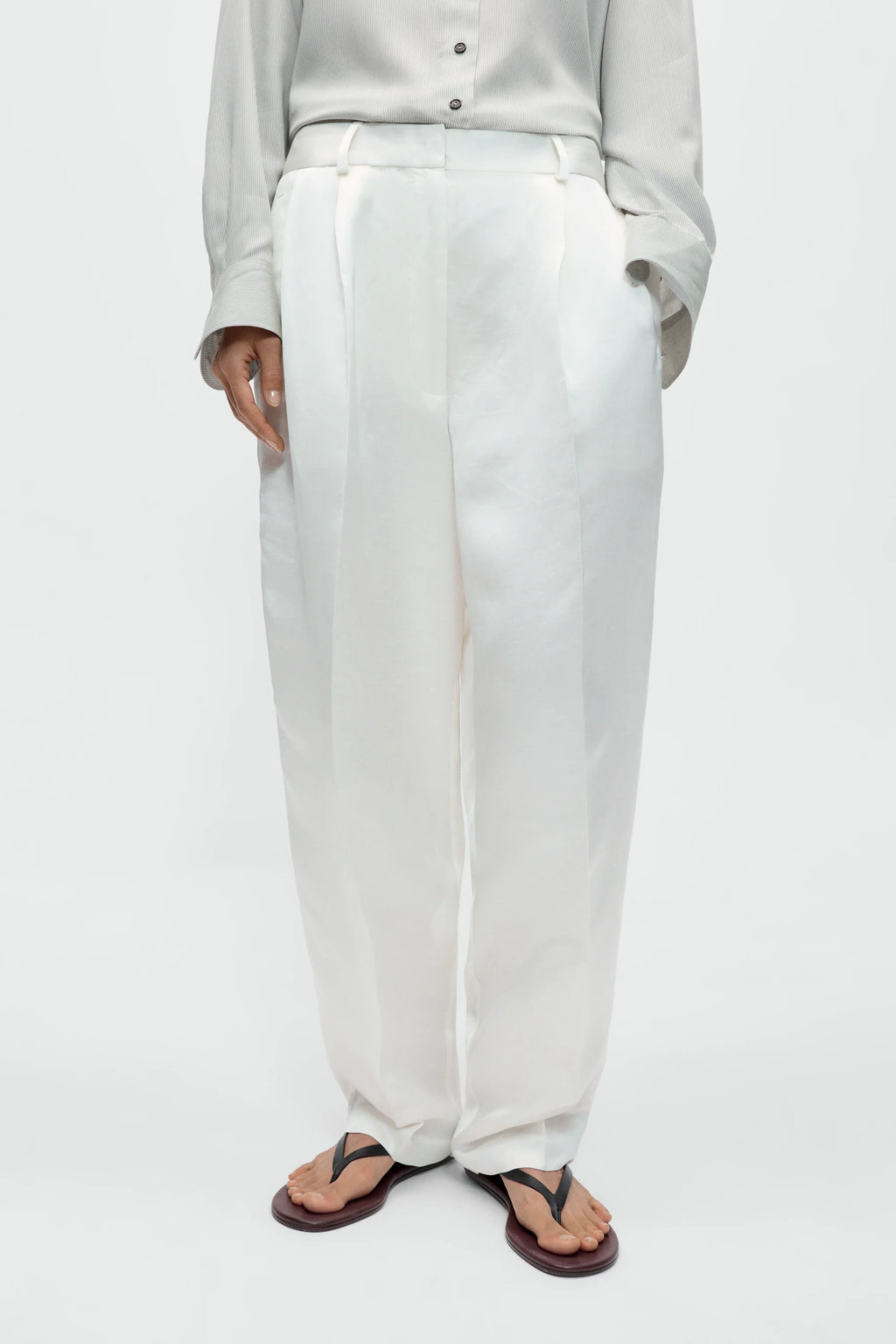 Satin Barrel Pants