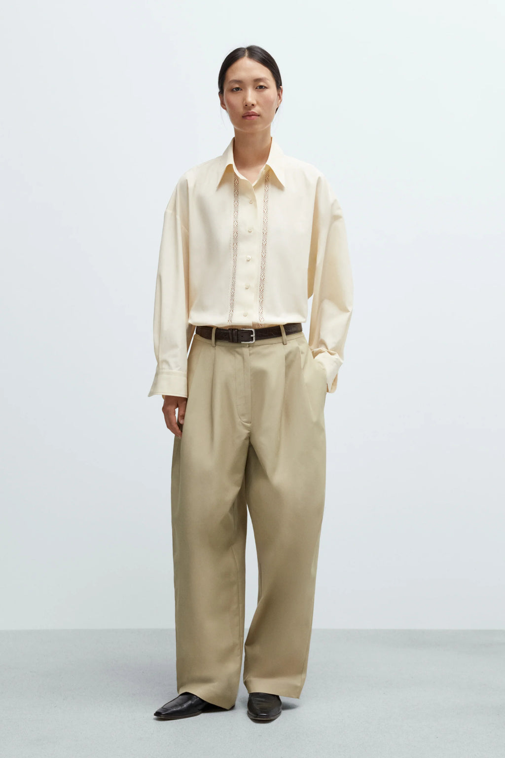 Lace Shirt Cream