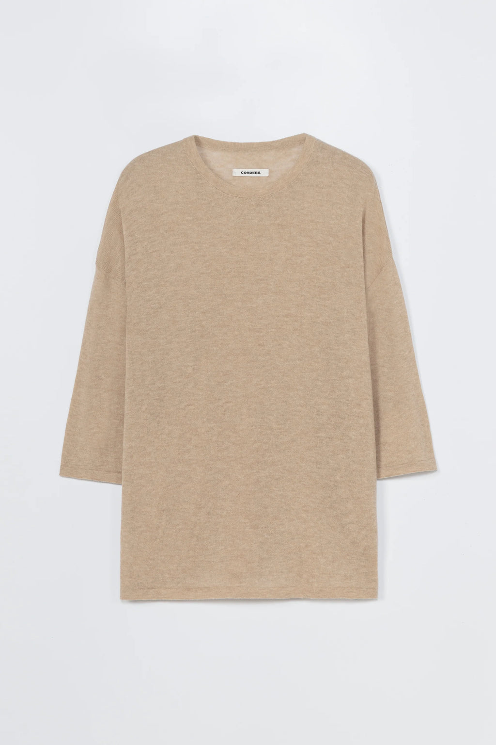 Merino Wool Oversized T-Shirt Beige
