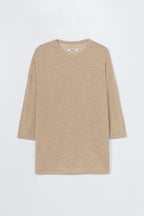 Merino Wool Oversized T-Shirt Beige