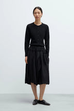 Ruffled Skirt Pants Black