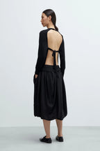 Ruffled Skirt Pants Black