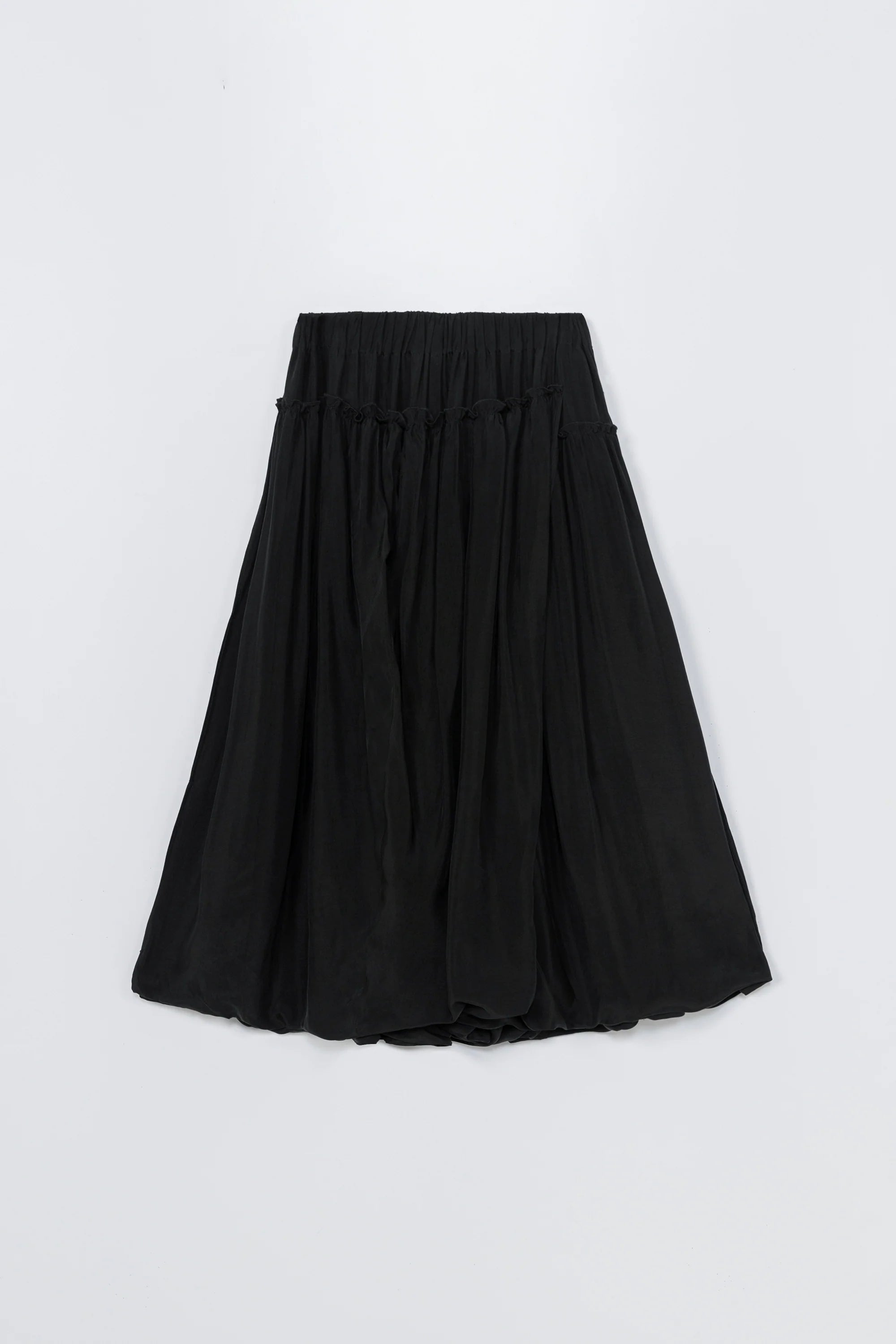 Ruffled Skirt Pants Black