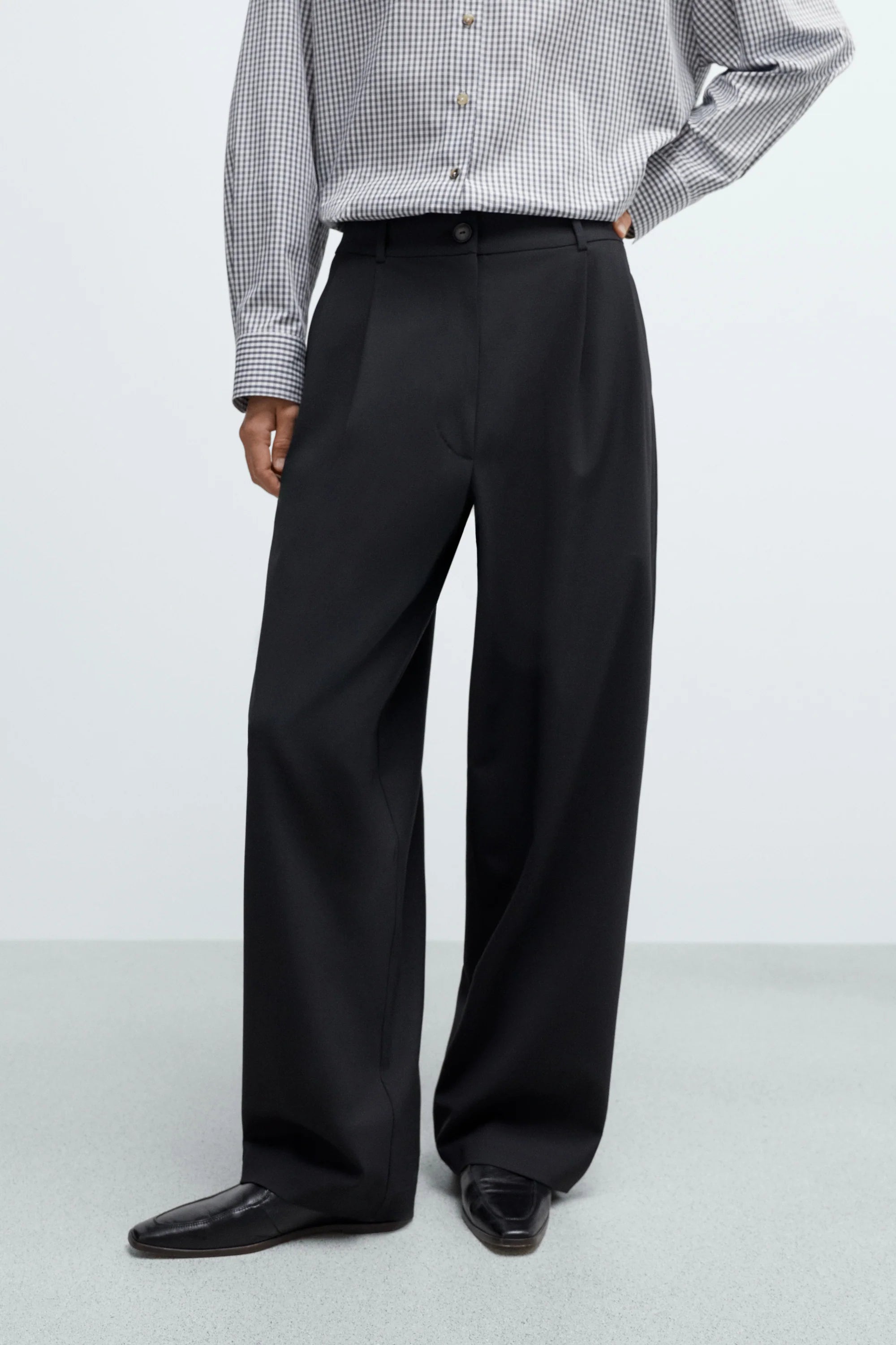 Tailored Masculine Pants Black