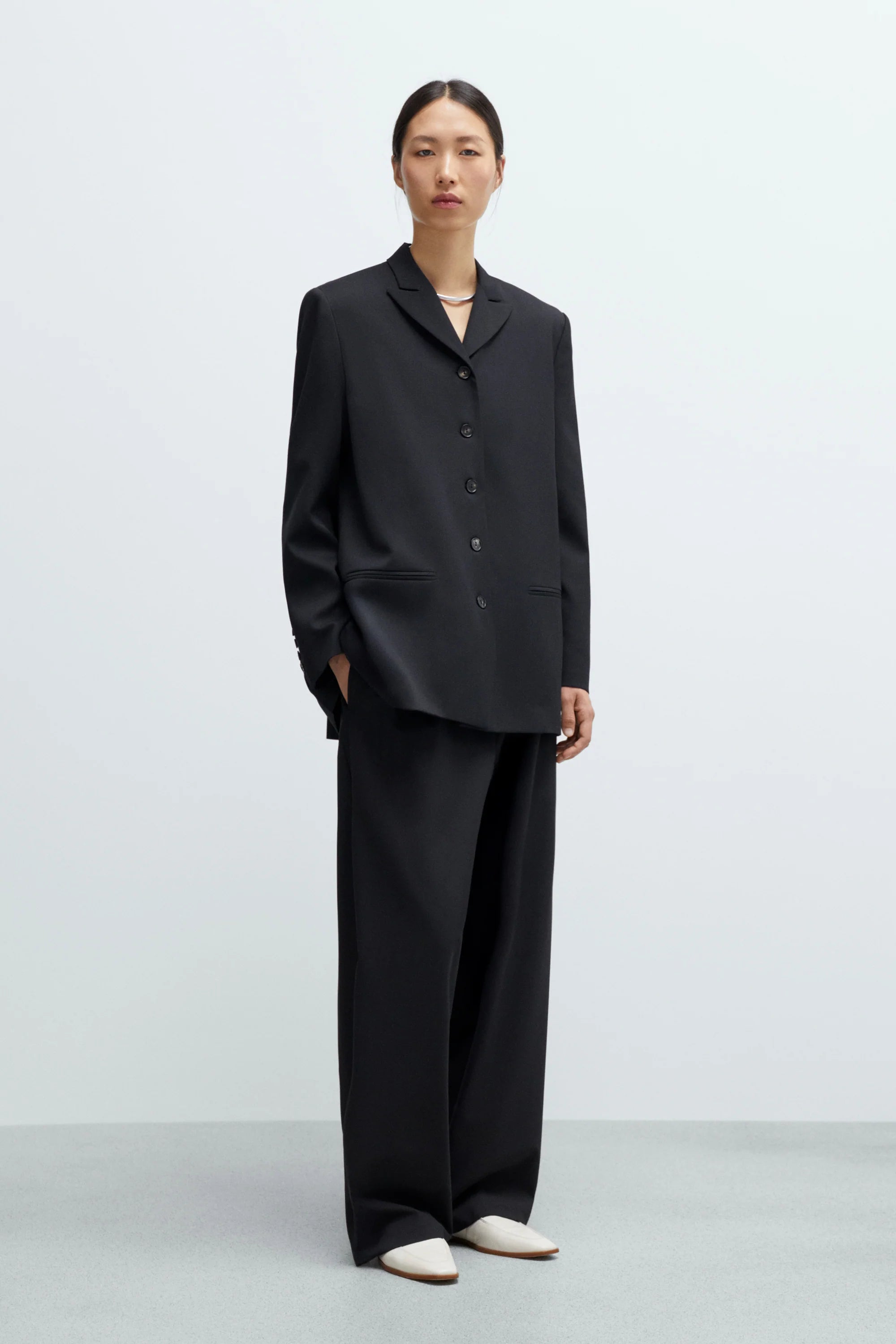 Tailored Masculine Pants Black