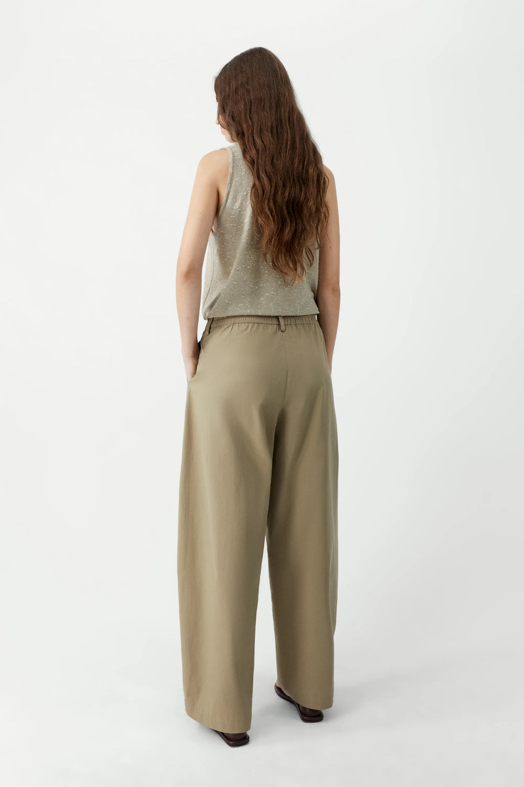 Cotton Curved Pants