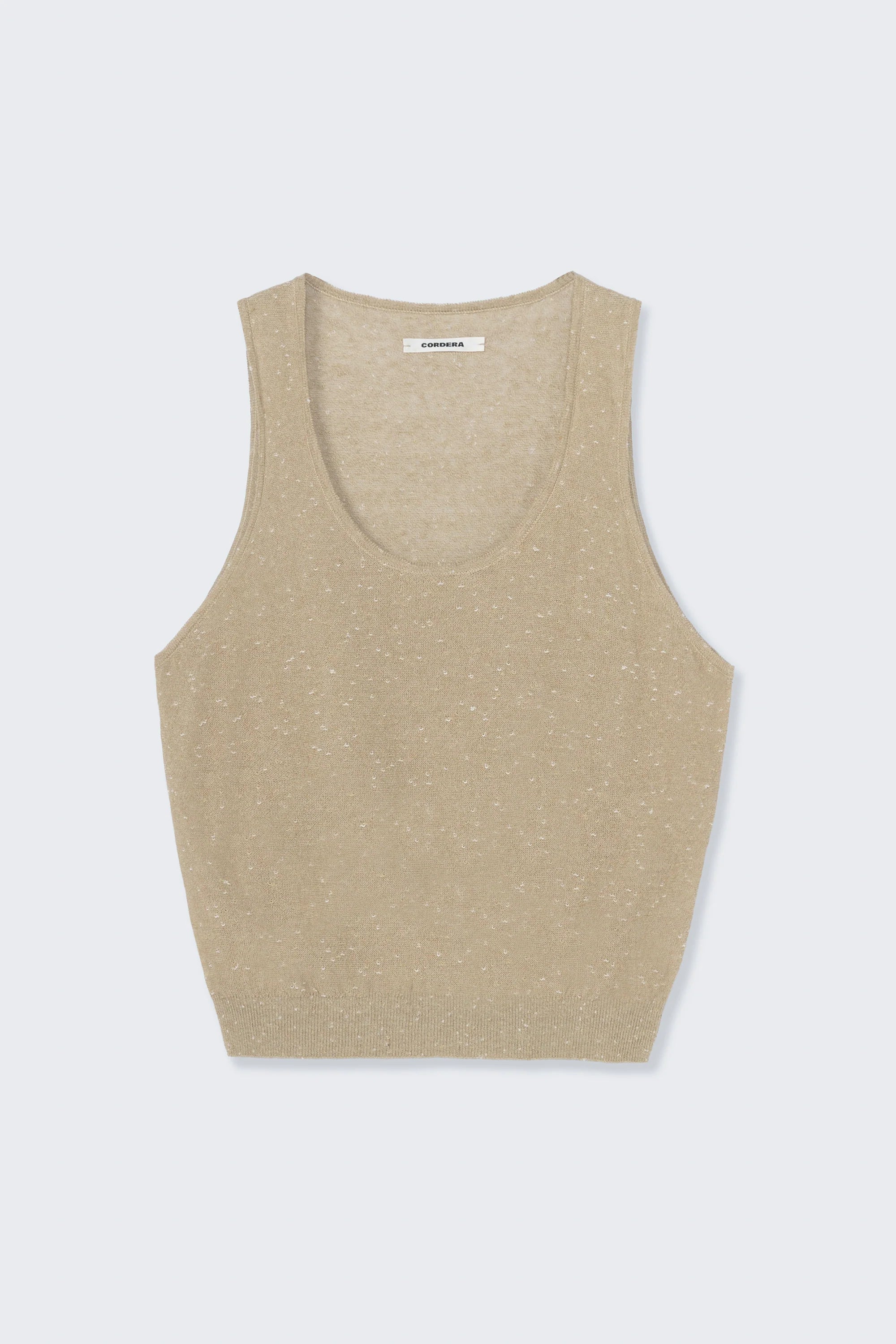 Linen & Cotton Flecked Tank Top