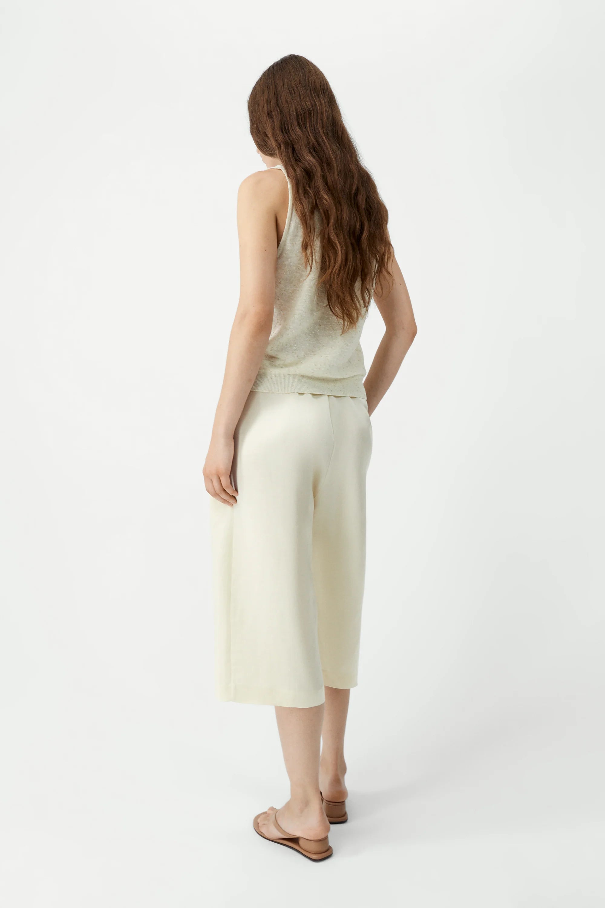Linen & Cotton Flecked Tank Top