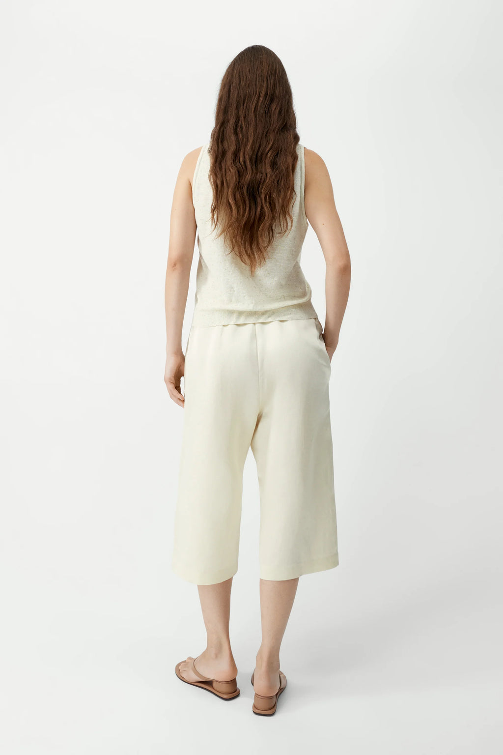 Satin Capri Pants