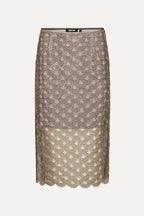 Scallop Sequin Midi Skirt
