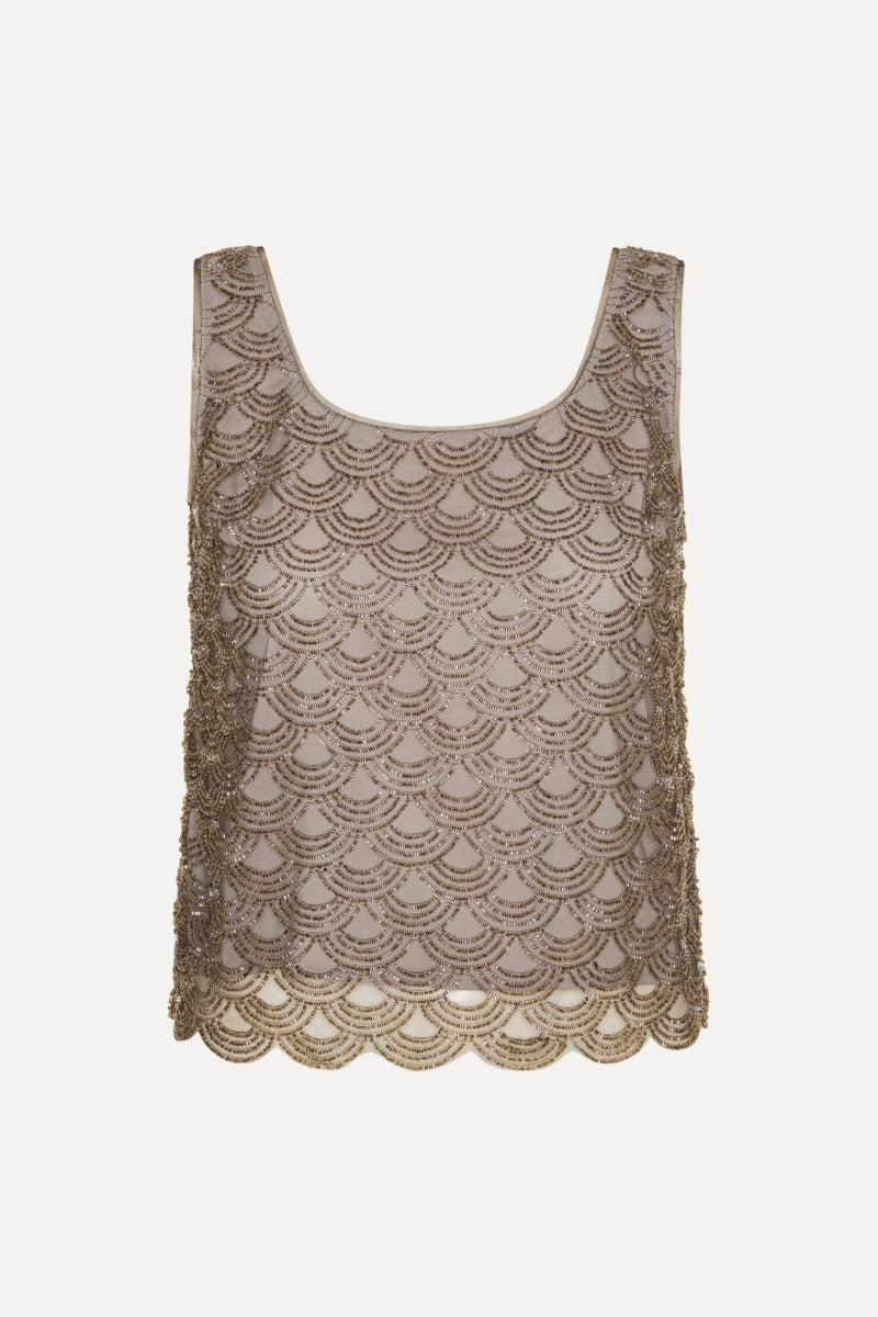 Scallop Sequin Top