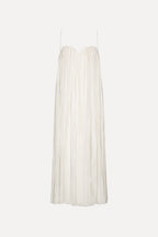 Pleated Midi Strap Dress