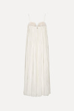 Pleated Midi Strap Dress