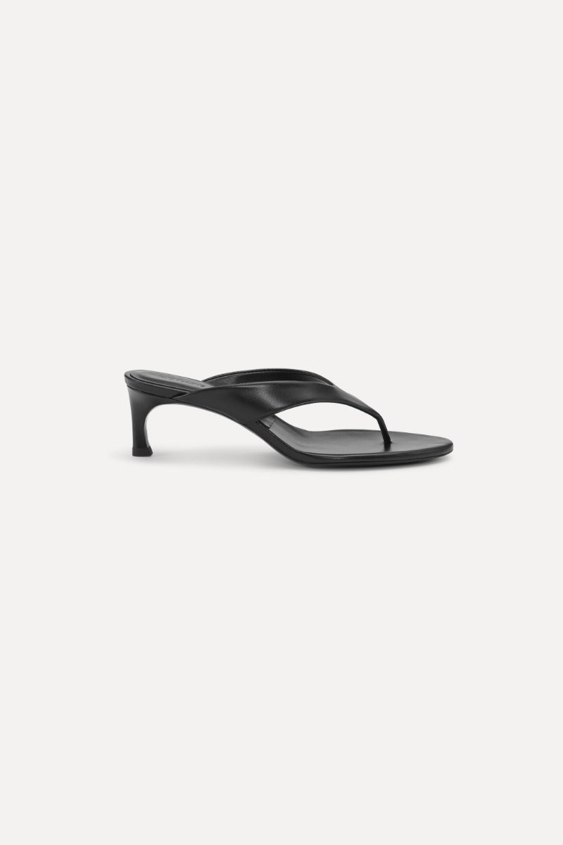 Kitten Heel Leather Mule