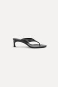 Kitten Heel Leather Mule