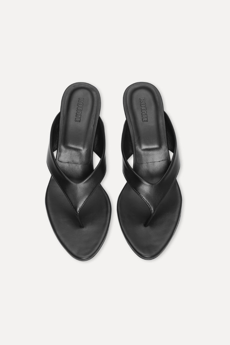 Kitten Heel Leather Mule