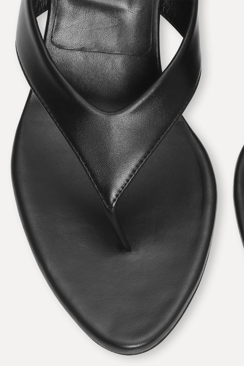 Kitten Heel Leather Mule