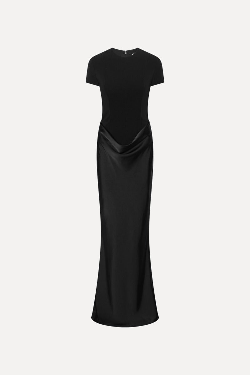 Capsleeve Draped Maxi