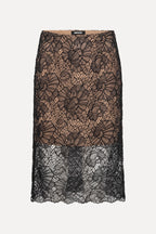 Lace Midi Pencil Skirt