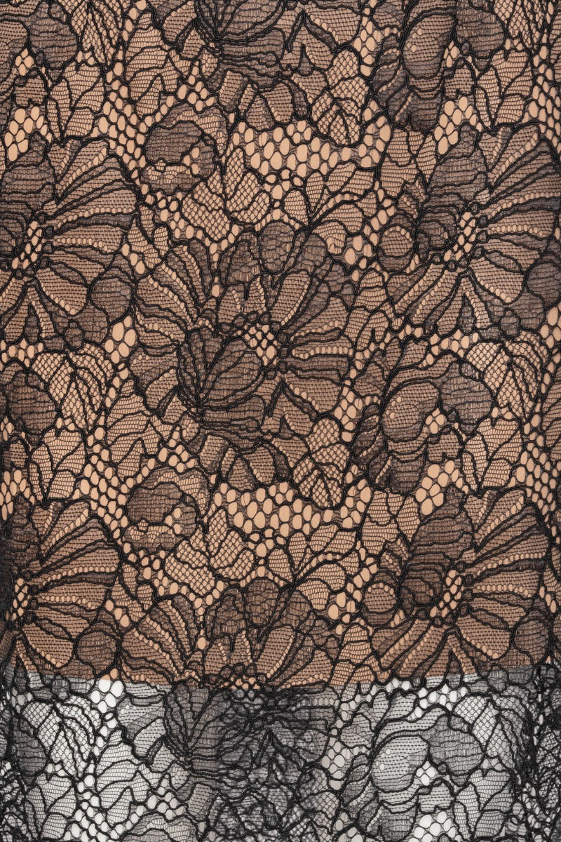 Lace Midi Pencil Skirt