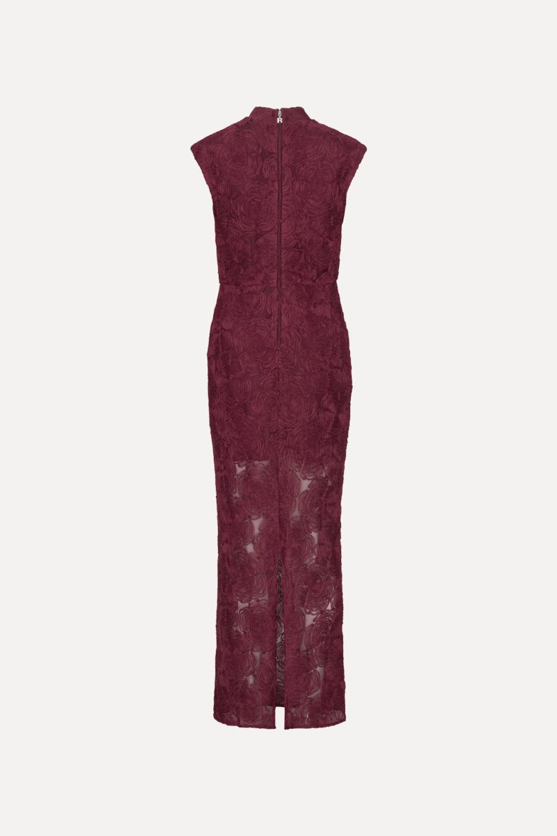 Flower Mesh Maxi Dress