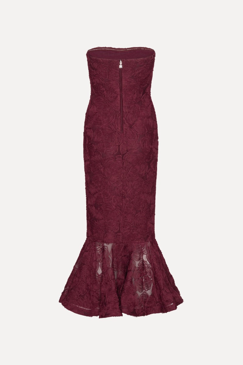 Flower Mesh Flounce Dress