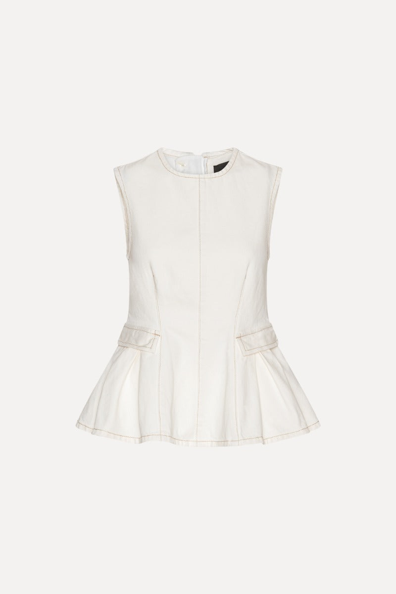 Peplum Denim Top