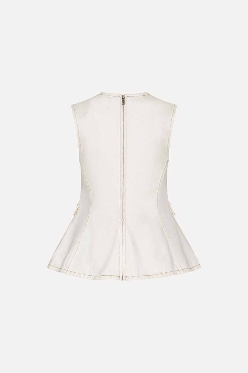 Peplum Denim Top
