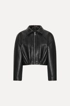 Bonded Boxy Leather Jacket
