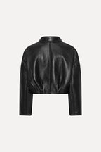Bonded Boxy Leather Jacket