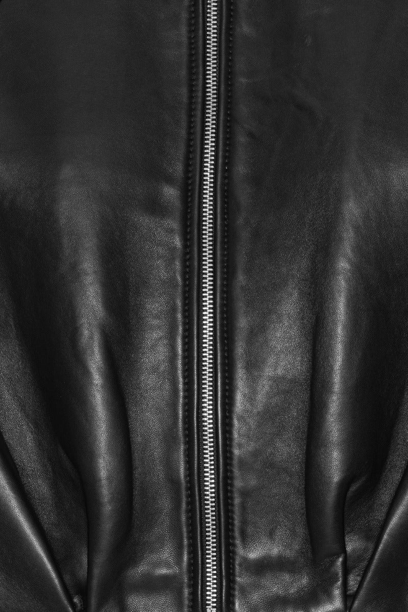 Bonded Boxy Leather Jacket