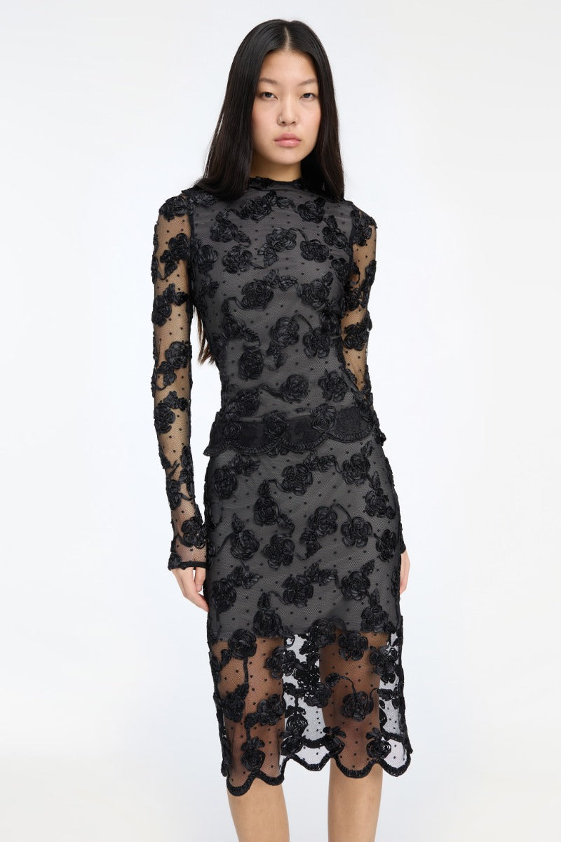 Flower Mesh Ls Top
