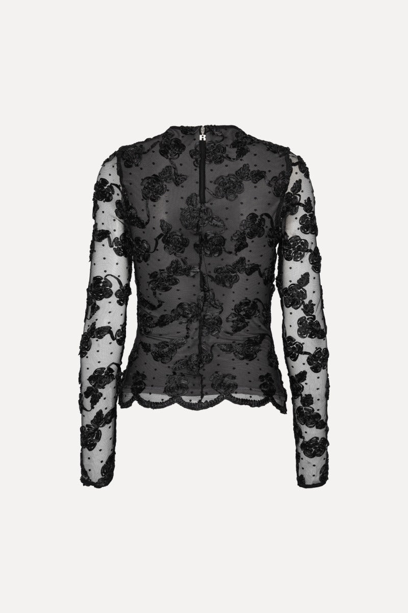 Flower Mesh Ls Top