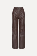 Straight Leather Pants