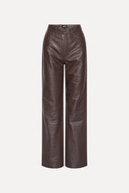 Straight Leather Pants