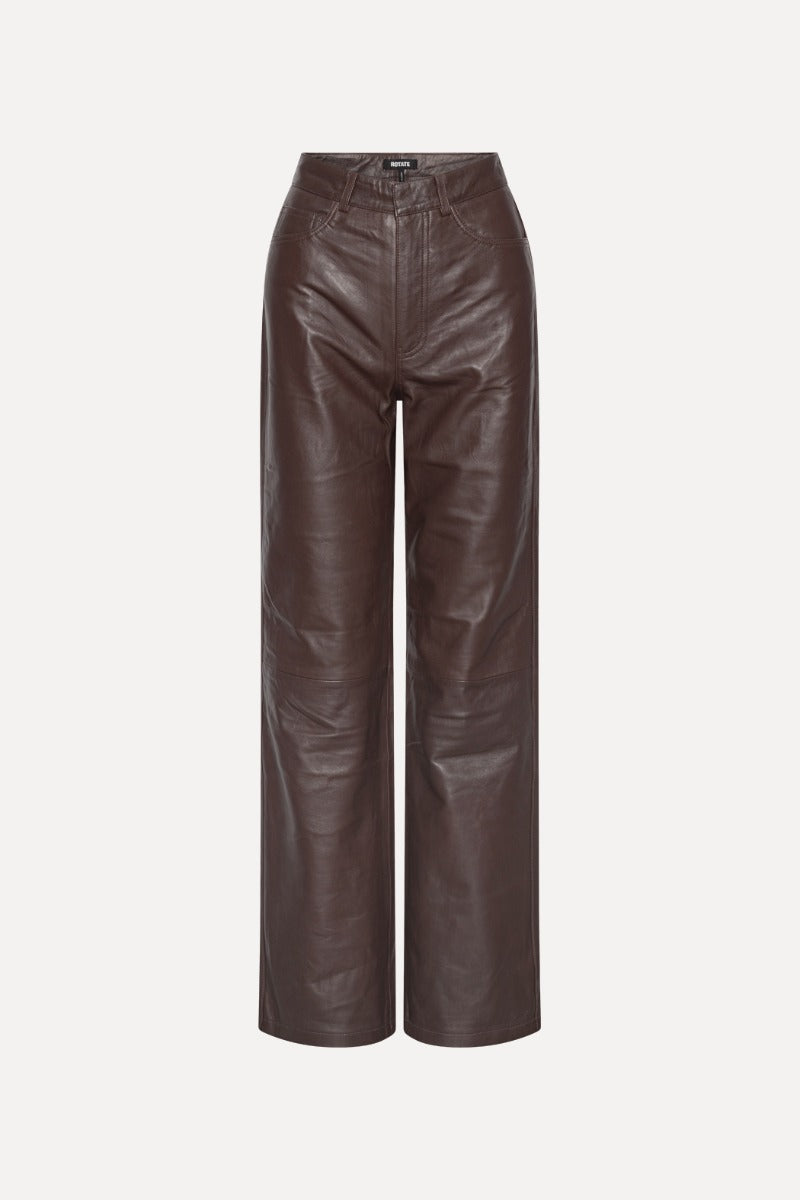 Straight Leather Pants