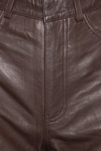 Straight Leather Pants