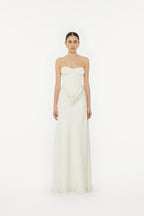 Satin Pearl Corset Dress