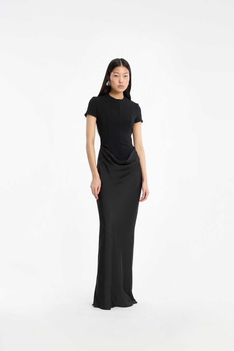 Capsleeve Draped Maxi