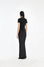 Capsleeve Draped Maxi