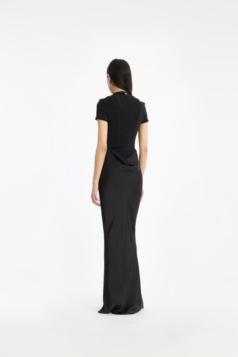 Capsleeve Draped Maxi