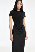 Capsleeve Draped Maxi