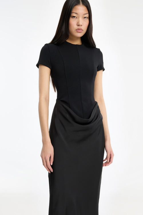 Capsleeve Draped Maxi