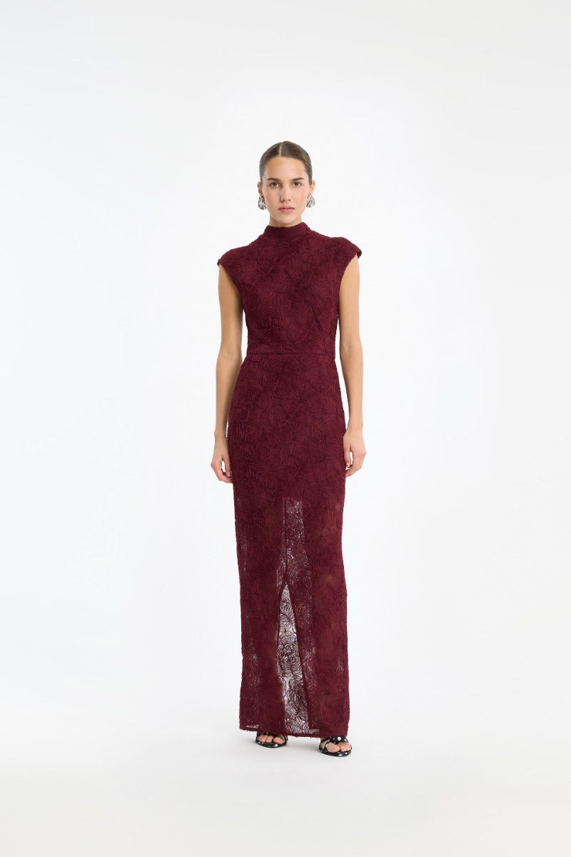 Flower Mesh Maxi Dress