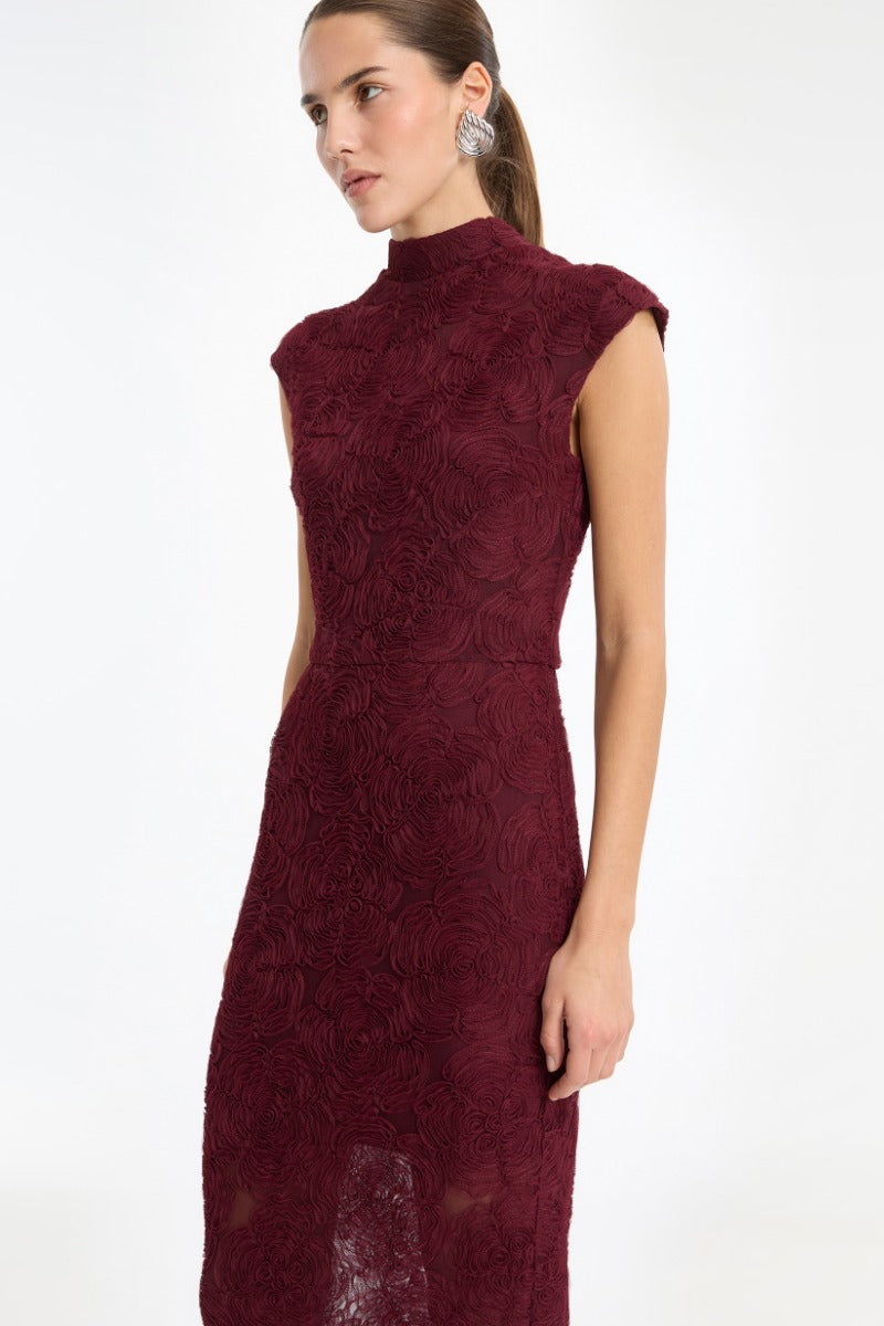 Flower Mesh Maxi Dress