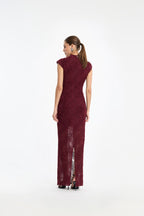 Flower Mesh Maxi Dress
