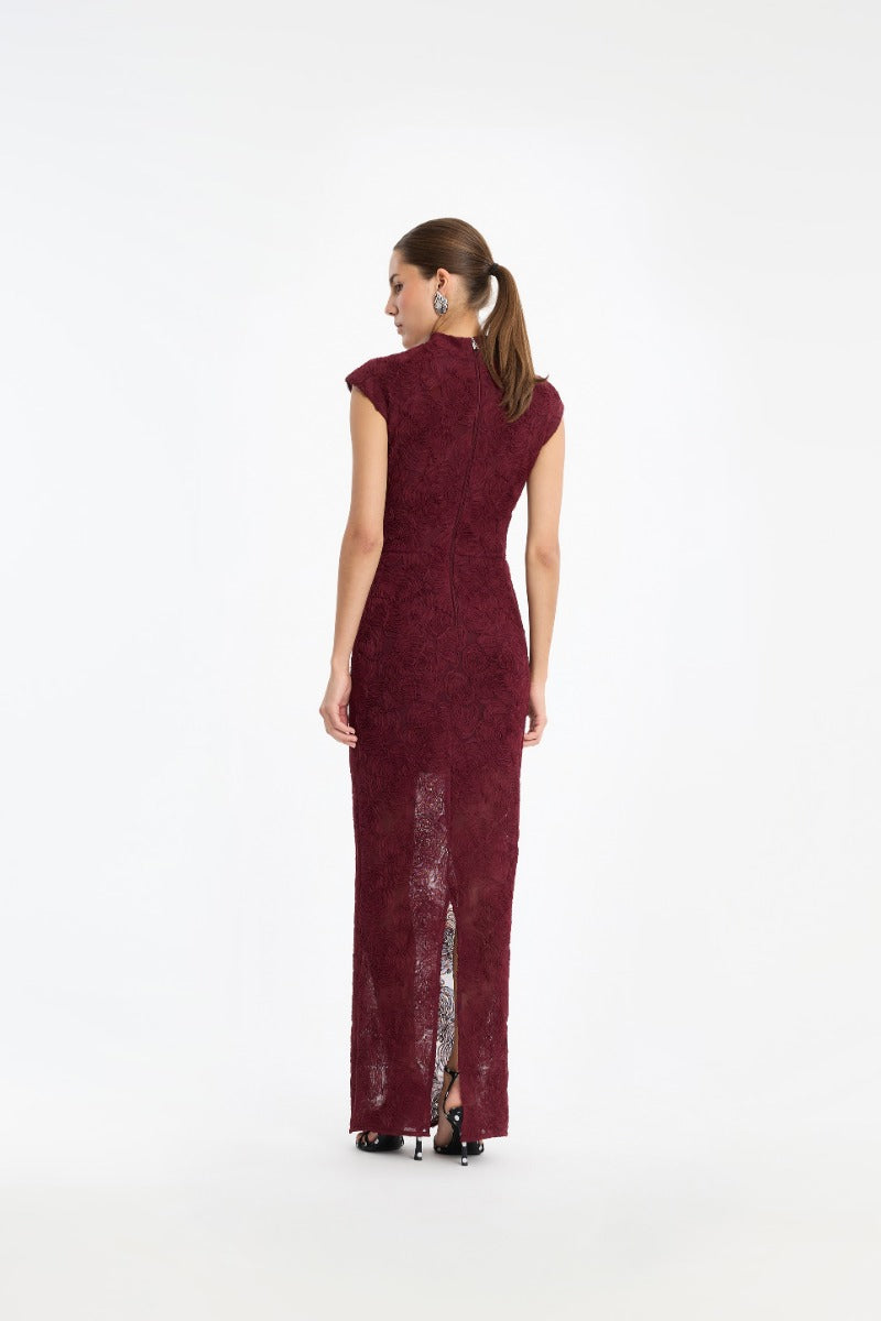 Flower Mesh Maxi Dress