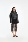 Bonded Boxy Leather Jacket